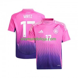 Camisola Alemanha Florian Wirtz 17 Homem Equipamento Segundo Euro 2024 Manga Curta